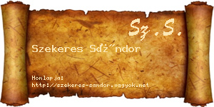Szekeres Sándor névjegykártya