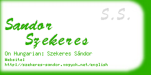 sandor szekeres business card