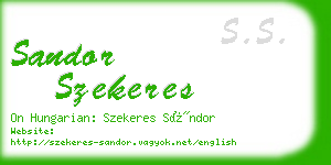 sandor szekeres business card